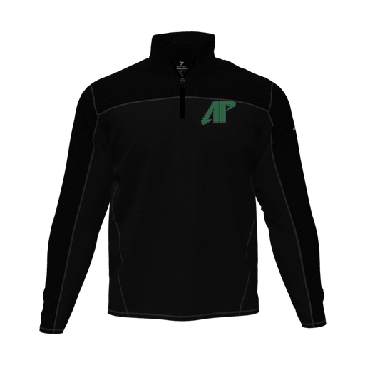 [CUS-DFW-QTRZ-PER-LSL-BLK-AS-LOGO3] Quarter Zip Pullover (Adult S, Black, Logo 3)