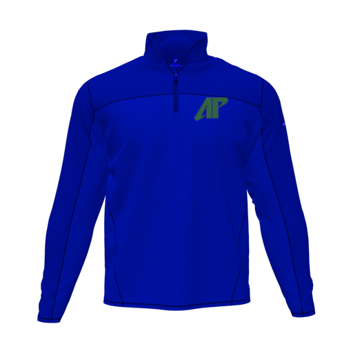 [CUS-DFW-QTRZ-PER-LSL-RYL-AS-LOGO3] Quarter Zip Pullover (Adult S, Royal, Logo 3)