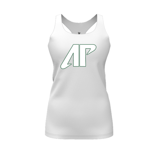 [FT0TRBWH-FYS-LOGO2] Decker Racerback Tank Top (Female Youth S, White, Logo 2)