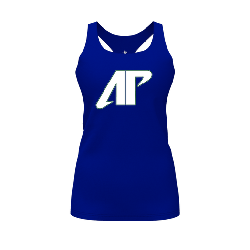 [FT0TRBRY-FYS-LOGO2] Decker Racerback Tank Top (Female Youth S, Royal, Logo 2)