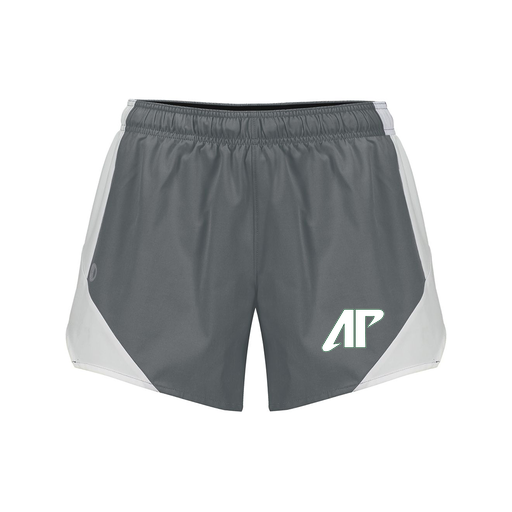 [229489.R04.S-LOGO2] Girls Olympus Shorts (Female Youth S, Gray, Logo 2)
