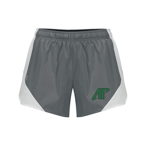 [229489.R04.S-LOGO3] Girls Olympus Shorts (Female Youth S, Gray, Logo 3)