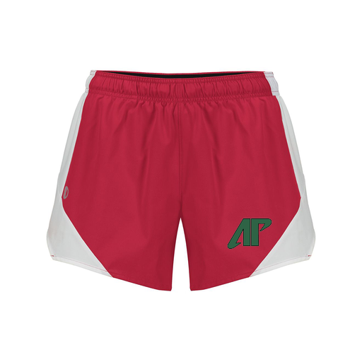 [229489.H01.S-LOGO3] Girls Olympus Shorts (Female Youth S, Red, Logo 3)