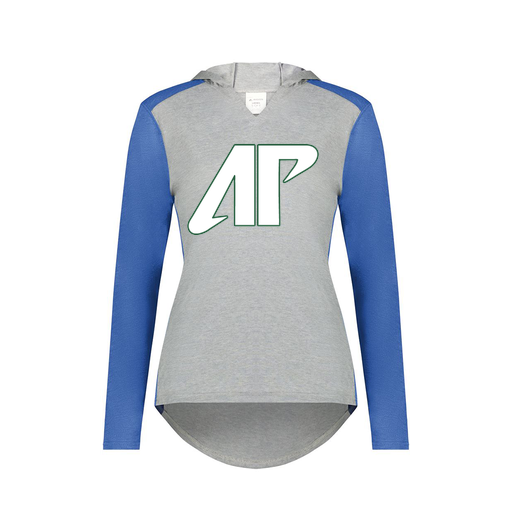 [6902.28V.XS-LOGO2] Ladies Vintage Hoodie (Female Adult XS, Royal, Logo 2)