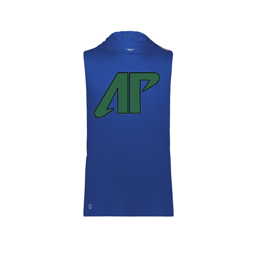 [222590.060.XS-LOGO3] Men's CoolDry Sleeveless Hoodie (Adult XS, Royal, Logo 3)