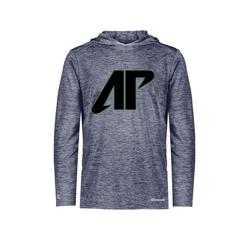 [FOLHCGNV-AS-LOGO1] Decker Men's Charge Hoodie (Adult S, Navy, Logo 1)