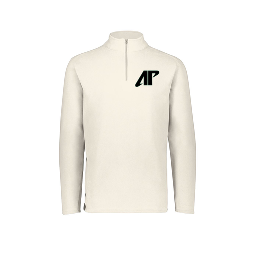[6863.53T.XS-LOGO1] Men's MicroFleece 1/4 Zip Pullover (Adult XS, White, Logo 1)