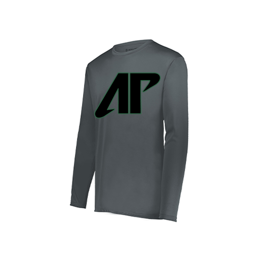 [222822.059.XS-LOGO1] Men's LS Smooth Sport Shirt (Adult XS, Gray, Logo 1)