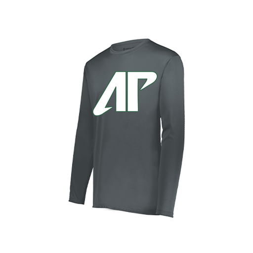 [222822.059.XS-LOGO2] Men's LS Smooth Sport Shirt (Adult XS, Gray, Logo 2)