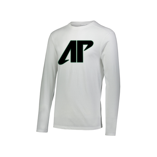 [FTLCUBWH-AXS-LOGO1] Decker Men's Tri-Blend T-Shirt - Long Sleeve (Adult XS, White, Logo 1)