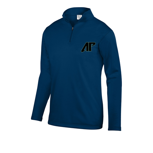 [FOLQFFNV-AS-LOGO1] Decker Men's FlexFleece 1/4 Zip (Adult S, Navy, Logo 1)