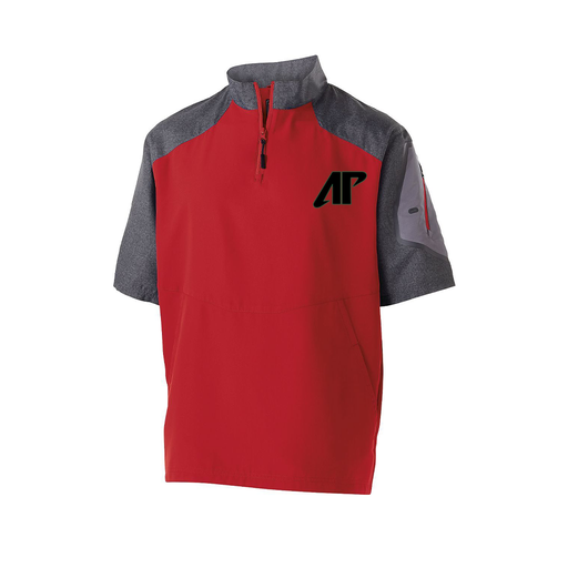 [229545.H01.XS-LOGO1] Men's Raider SS Pullover (Adult XS, Red, Logo 1)