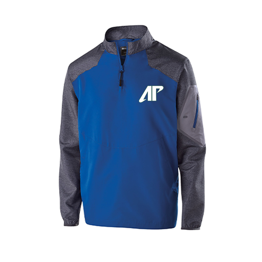[229155.H02.XS-LOGO2] Men's Raider LS Pullover (Adult XS, Royal, Logo 2)