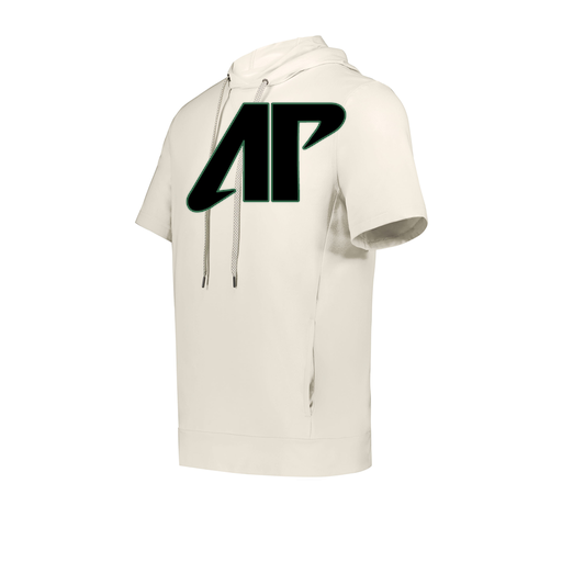 [222505.907.S-LOGO1] Men's Venturs Soft Knit Short Sleeve Hoodie (Adult S, White, Logo 1)