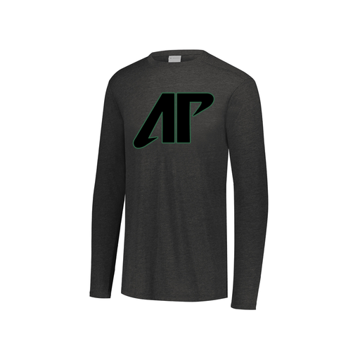 [FTLCUBBK-YS-LOGO1] Decker Youth Tri-Blend T-Shirt - Long Sleeve (Youth S, Black, Logo 1)