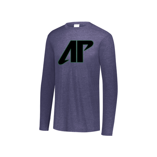 [FTLCUBNV-YS-LOGO1] Decker Youth Tri-Blend T-Shirt - Long Sleeve (Youth S, Navy, Logo 1)