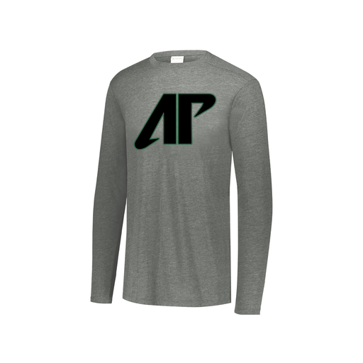 [FTLCUBGY-YS-LOGO1] Decker Youth Tri-Blend T-Shirt - Long Sleeve (Youth S, Gray, Logo 1)