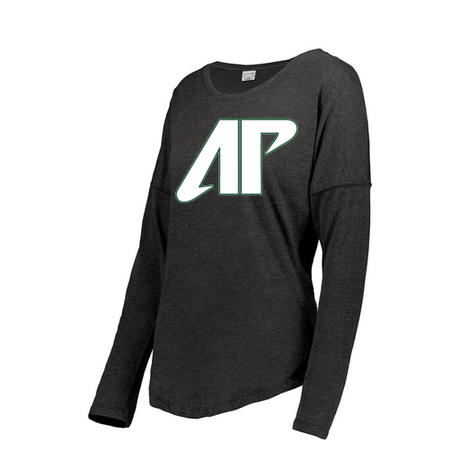 [FTLCUBBK-FAXS-LOGO2] Decker Women's Tri-Blend T-Shirt - Long Sleeve (Female Adult XS, Black, Logo 2)