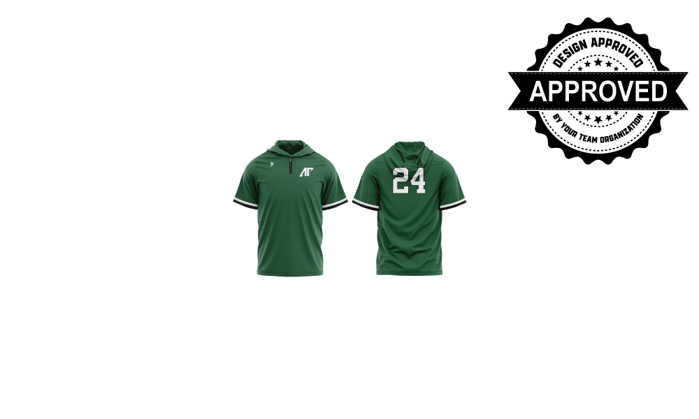 Green AP 1/4 Zip w/Number