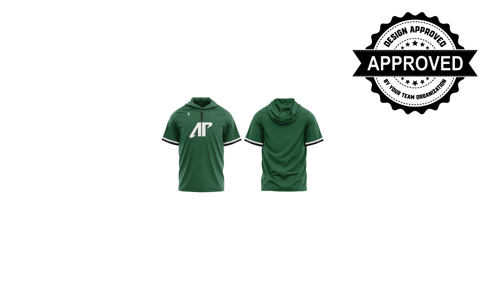 Green AP SSL 1/4 Zip No Name or Number