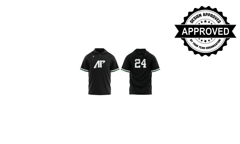 Black AP 1/4 Zip Number Only
