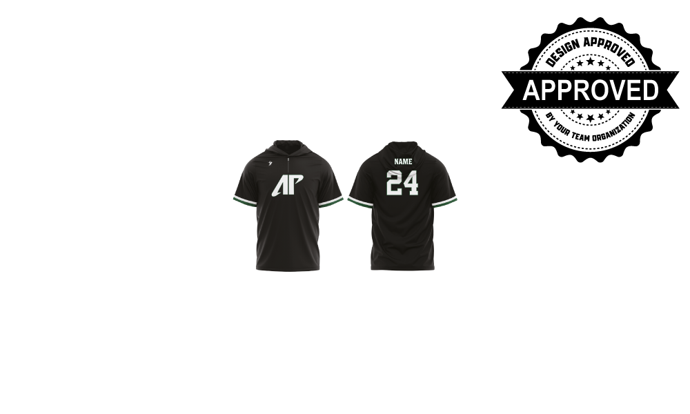 Black AP 1/4 Zip Name and Number