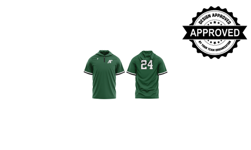 Green AP 1/4 Zip w/Number