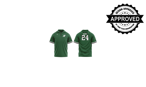 Green AP 1/4 Zip with Name and Number